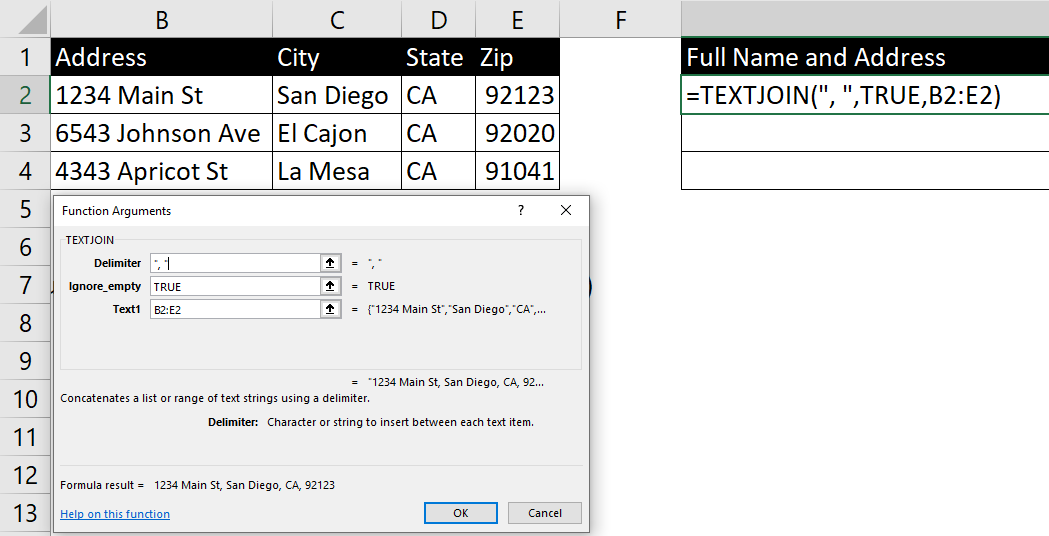 excel text join